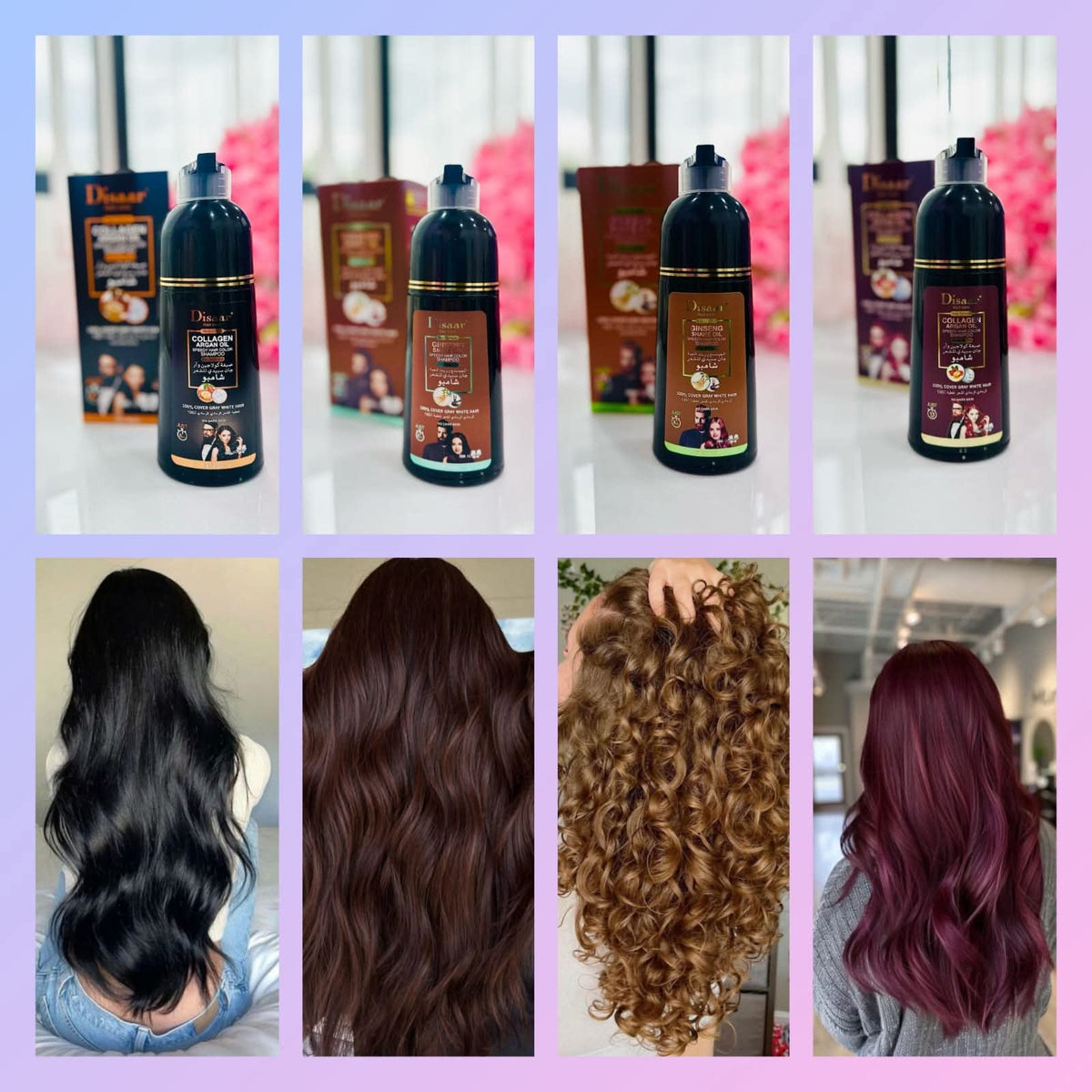Rejuvenece tu cabello al instante Shampoo cubridor de cana.