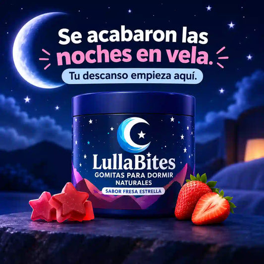 LullaBites, gomitas naturales para dormir, sabor fresa